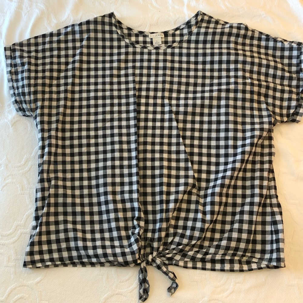 J. CREW Black/White checked Shirt
